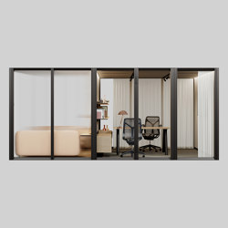 OmniRoom Multifunctional Hub: Lounge + Work in Void Black | Room in room | Mute