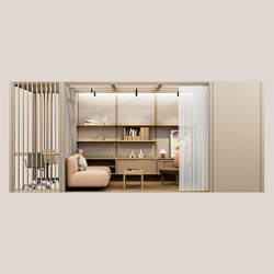 OmniRoom Multifunctional Hub: Meet + Lounge + Support in Sand Beige | Room-in-room systems | Mute