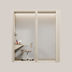 Modular Work 2x1 in Sand Beige | Systèmes room-in-room | Mute