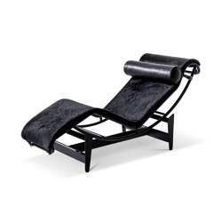 4 Chaise longue à réglage continu, noire, durable | Chaise longues | Cassina