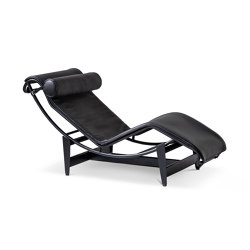 4 Chaise longue à réglage continu, noire, durable | Chaise longues | Cassina