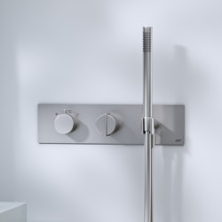 Wall Mounted Thermostatic Shower Mixer Platform with 2/3 Way Diverter and Handshower