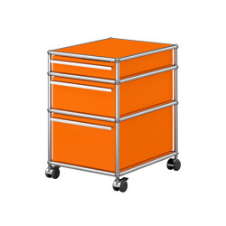 USM Haller Pedestal | Pure Orange | Carritos auxiliares | USM