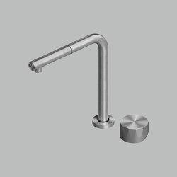 Kitchen Inox | Kitchen sink mixer with remote mixer and swivelling, extractable and under-window spout. Available in the non-collapsible version | Kitchen products | Quadrodesign