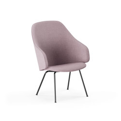 Sola Easy Chair with Four Leg Base and Armrests | open base | Martela