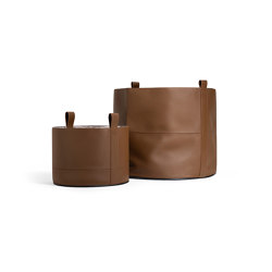 Gli Oggetti | Leather Basket | Storage boxes | Poltrona Frau
