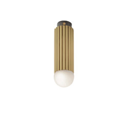 Lustrin | Ceiling Lamp Gold Brass E27 Opal Bulb | Ceiling lights | LUCE TU