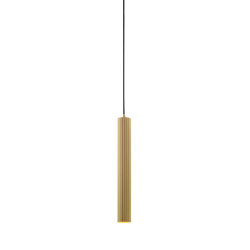 Lustrin | Single Suspension Lamp Gold Brass | Suspended lights | LUCE TU