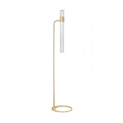 Sbarlusc | Floor Lamp Gold Brass Transparent Glass | Lámparas de pie | LUCE TU