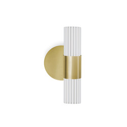 Sbarlusc | Mini Wall Lamp Gold Brass Transparent Glass | Lámparas de pared | LUCE TU