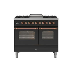 Nostalgie | 100 cm enamelled steel double oven range cooker | Hornos | ILVE
