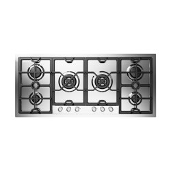 Panoramagic | 120 cm stainless steel flush gas hob 6 burners - Dual | Hobs | ILVE