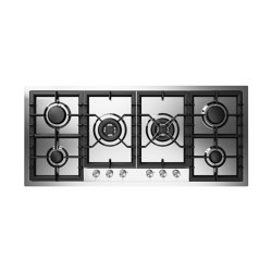 Professional Plus | 120 cm stainless steel flush mounted gas hob 6 burners - Dual | Gas hobs | ILVE
