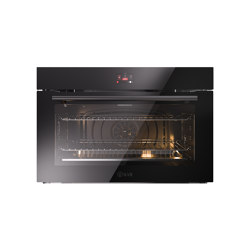 Professional Plus | 90 cm black glass TFT built-in oven | Fours | ILVE