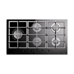 Professional Plus | 90 cm tempered glass gas hob 5 burners | Hobs | ILVE