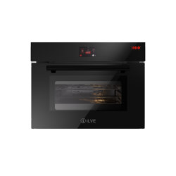 Professional Plus | Black glass compact multinfunction electric oven 400° | Ovens | ILVE