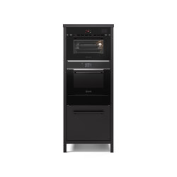 Professional Plus | Black glass multifunction column | Ovens | ILVE