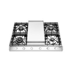 Professional Plus | Plaque de cuisson gaz de 90 cm avec 6 brûleurs avec Plancha / Fry Top | Tables de cuisson | ILVE