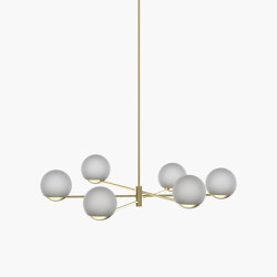 Ball & Hoop | S 19—01 - Brushed Brass - Frosted | Lampade sospensione | Empty State