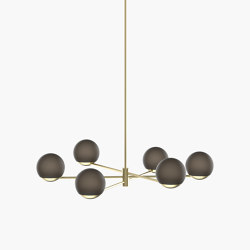 Ball & Hoop | S 19—01 - Brushed Brass - Smoked | Lampade sospensione | Empty State