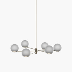 Ball & Hoop | S 19—01 - Burnished Brass - Frosted | Pendelleuchten | Empty State