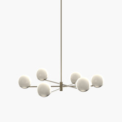 Ball & Hoop | S 19—01 - Burnished Brass - Opal | Suspended lights | Empty State