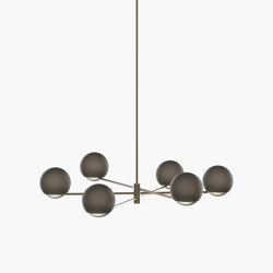 Ball & Hoop | S 19—01 - Burnished Brass - Smoked | Suspended lights | Empty State