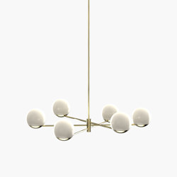 Ball & Hoop | S 19—01 - Polished Brass - Opal | Lampade sospensione | Empty State