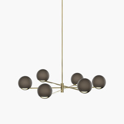 Ball & Hoop | S 19—01 - Polished Brass - Smoked | Lampade sospensione | Empty State