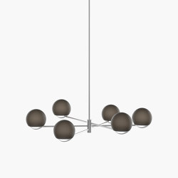 Ball & Hoop | S 19—01 - Silver Anodised - Smoked | Lampade sospensione | Empty State