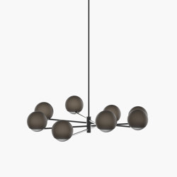 Ball & Hoop | S 19—02 - Black Anodised - Smoked | Suspended lights | Empty State