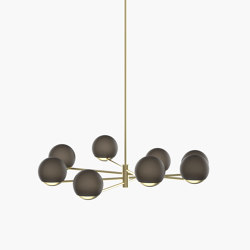 Ball & Hoop | S 19—02 - Brushed Brass - Smoked | Pendelleuchten | Empty State