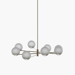 Ball & Hoop | S 19—02 - Burnished Brass - Frosted | Suspended lights | Empty State