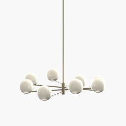 Ball & Hoop | S 19—02 - Burnished Brass - Opal | Lampade sospensione | Empty State