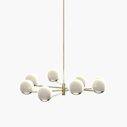 Ball & Hoop | S 19—02 - Polished Brass - Opal | Suspended lights | Empty State