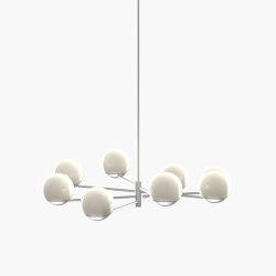 Ball & Hoop | S 19—02 - Silver Anodised - Opal | Lampade sospensione | Empty State