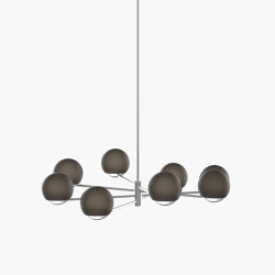 Ball & Hoop | S 19—02 - Silver Anodised - Smoked | Suspended lights | Empty State