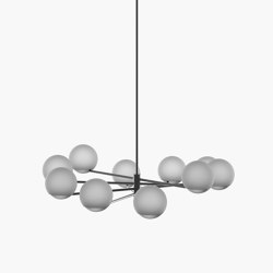 Ball & Hoop | S 19—03 - Black Anodised - Frosted | Lampade sospensione | Empty State