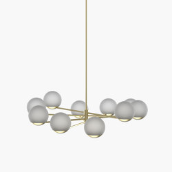 Ball & Hoop | S 19—03 - Brushed Brass - Frosted | Pendelleuchten | Empty State