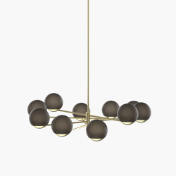 Ball & Hoop | S 19—03 - Brushed Brass - Smoked | Lampade sospensione | Empty State