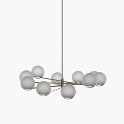 Ball & Hoop | S 19—03 - Burnished Brass - Frosted | Lampade sospensione | Empty State