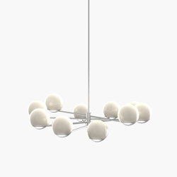 Ball & Hoop | S 19—03 - Silver Anodised - Opal | Lampade sospensione | Empty State
