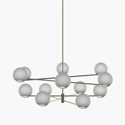 Ball & Hoop | S 19—04 - Burnished Brass - Frosted | Suspended lights | Empty State