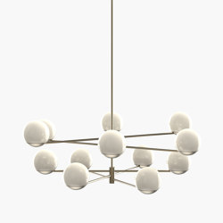 Ball & Hoop | S 19—04 - Burnished Brass - Opal | Suspended lights | Empty State