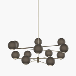 Ball & Hoop | S 19—04 - Burnished Brass - Smoked | Lampade sospensione | Empty State
