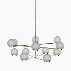 Ball & Hoop | S 19—04 - Polished Brass - Frosted | Lampade sospensione | Empty State