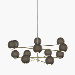 Ball & Hoop | S 19—04 - Polished Brass - Smoked | Suspended lights | Empty State