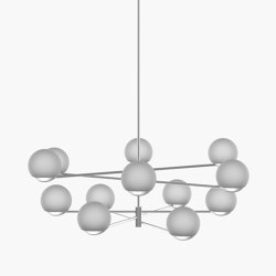 Ball & Hoop | S 19—04 - Silver Anodised - Frosted | Lampade sospensione | Empty State