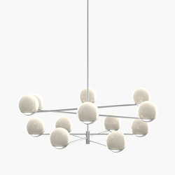 Ball & Hoop | S 19—04 - Silver Anodised - Opal | Suspended lights | Empty State