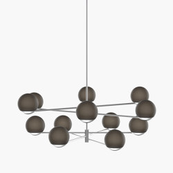 Ball & Hoop | S 19—04 - Silver Anodised - Smoked | Lampade sospensione | Empty State
